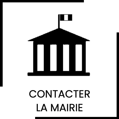Ce bouton avec le logo d'une mairie et contenant les mots contacter la mairie, renvoie vers le formulaire de contact de ce site