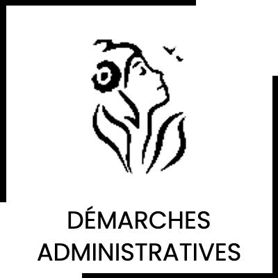 Ce bouton avec le logo Marianne et contenant les mots démarches administratives, renvoie vers la page démarches administratives de ce site